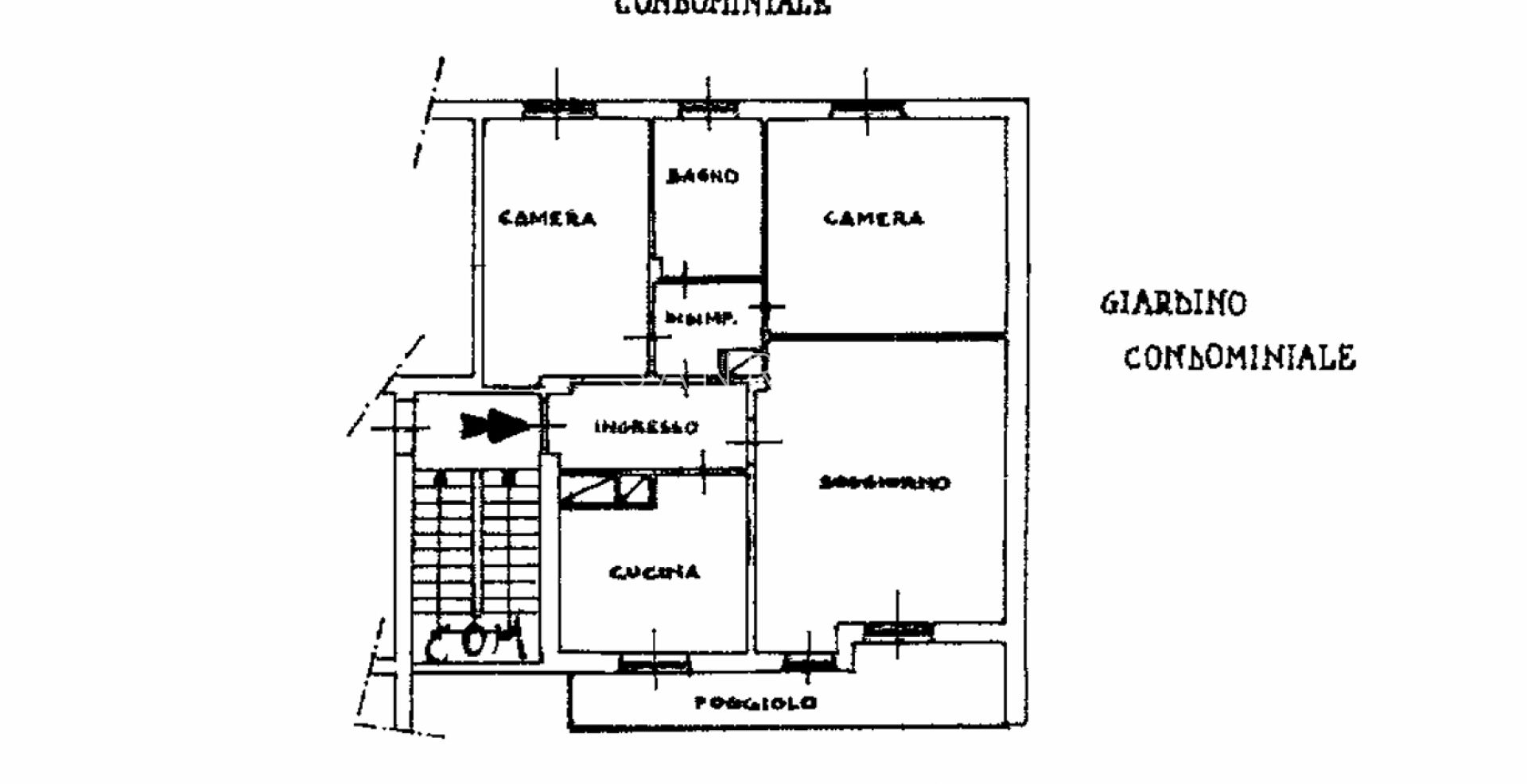 Трёхкомнатная квартира с балконом и частичным видом на море в районе Барагалло